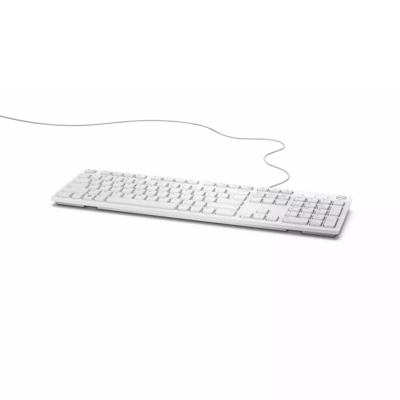 DELL Laidinė klaviatūra - KB216 - Vokiška (QWERTZ) - Balta, pilno dydžio (100 %), laidinė, USB, QWERTZ, balta