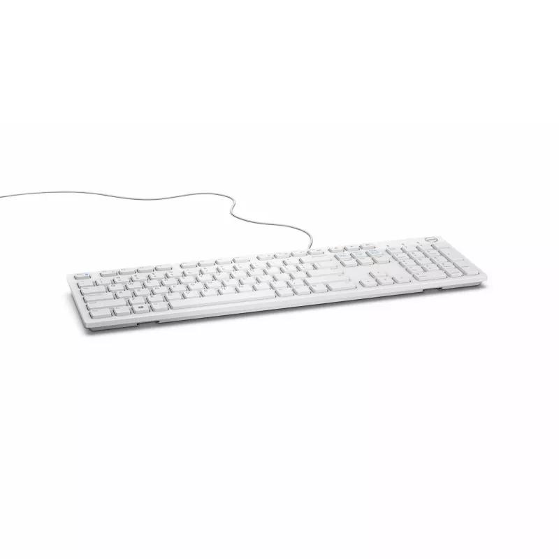 DELL Laidinė klaviatūra - KB216 - Vokiška (QWERTZ) - Balta, pilno dydžio (100 %), laidinė, USB, QWERTZ, balta