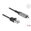 USB Type-C į RJ45 Gigabit Ethernet kabelis DELOCK 1 m Cat6 antracitas/juoda
