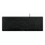 Laidinė pilno dydžio Cherry CHERRY STREAM PROTECT klaviatūra AZERTY 115 klavišų žirkliniai jungikliai 1,8 m laidas juoda