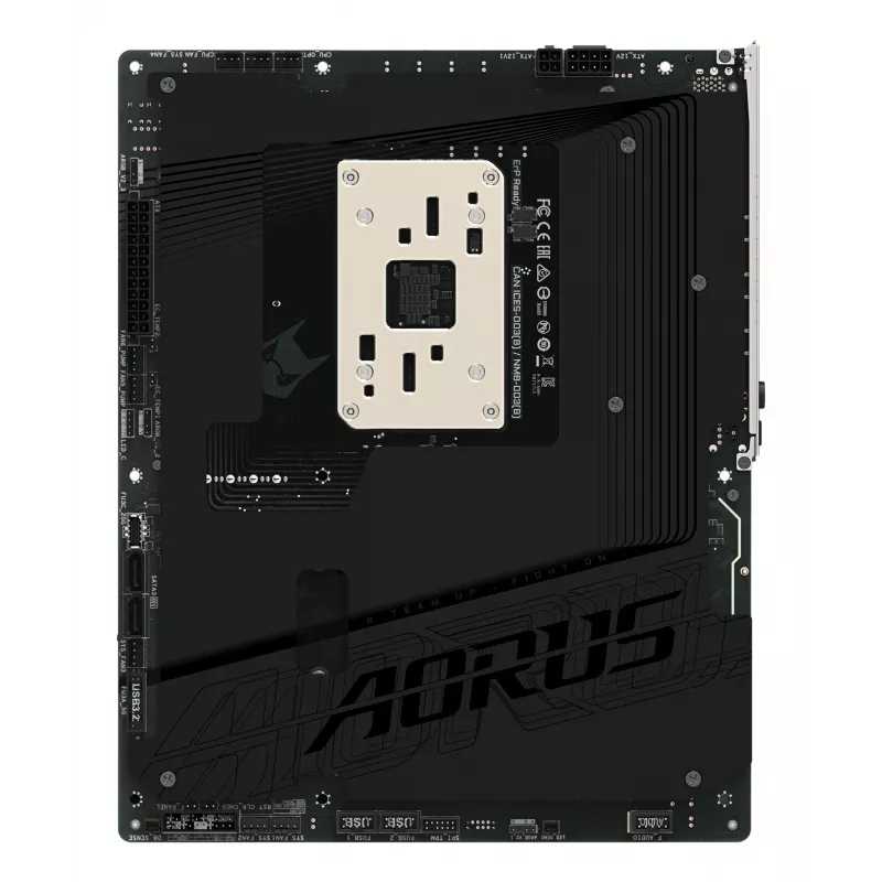 GIGABYTE X870 AORUS STEALTH pagrindinė plokštė – palaiko AMD Ryzen 9000 procesorius, 16+2+2 fazių skaitmeninis VRM, iki 8200Hz DDR5 (OC), 2xPCIe 5.0 + 2xPCIe 4.0, Wi-Fi 7, 5 GbE LAN, USB 4