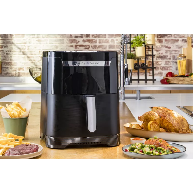 Karšto oro gruzdintuvė Tefal Easy Fry & Grill EY8018 6,5 l 1,5 kg 1830 W jutiklinis LCD juoda atskirai stovinti