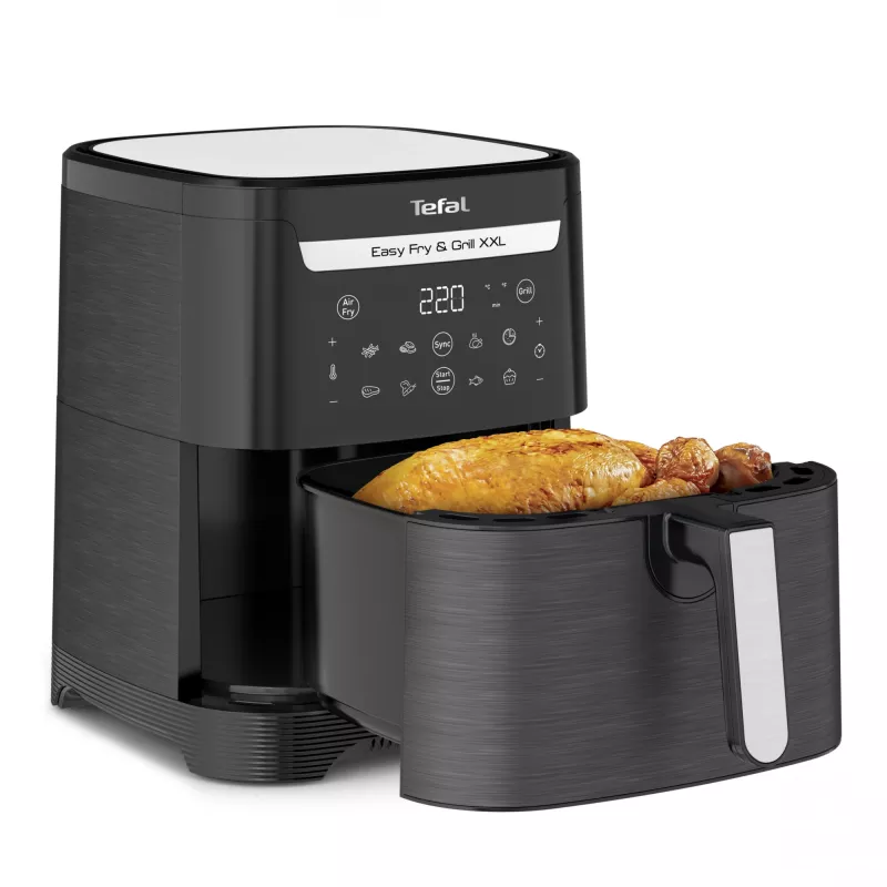 Karšto oro gruzdintuvė Tefal Easy Fry & Grill EY8018 6,5 l 1,5 kg 1830 W jutiklinis LCD juoda atskirai stovinti