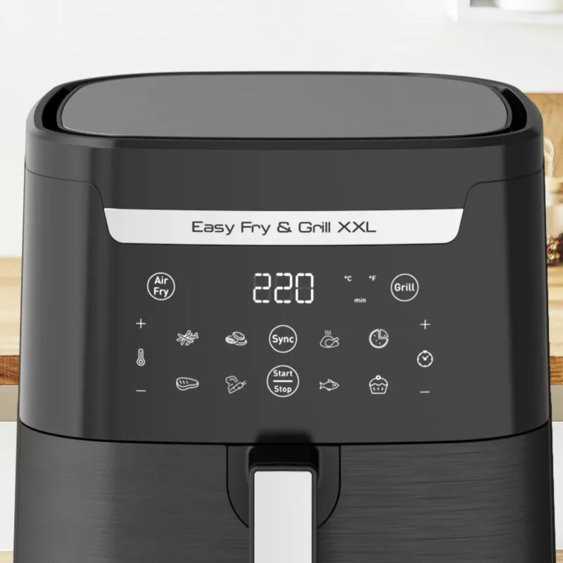 Karšto oro gruzdintuvė Tefal Easy Fry & Grill EY8018 6,5 l 1,5 kg 1830 W jutiklinis LCD juoda atskirai stovinti