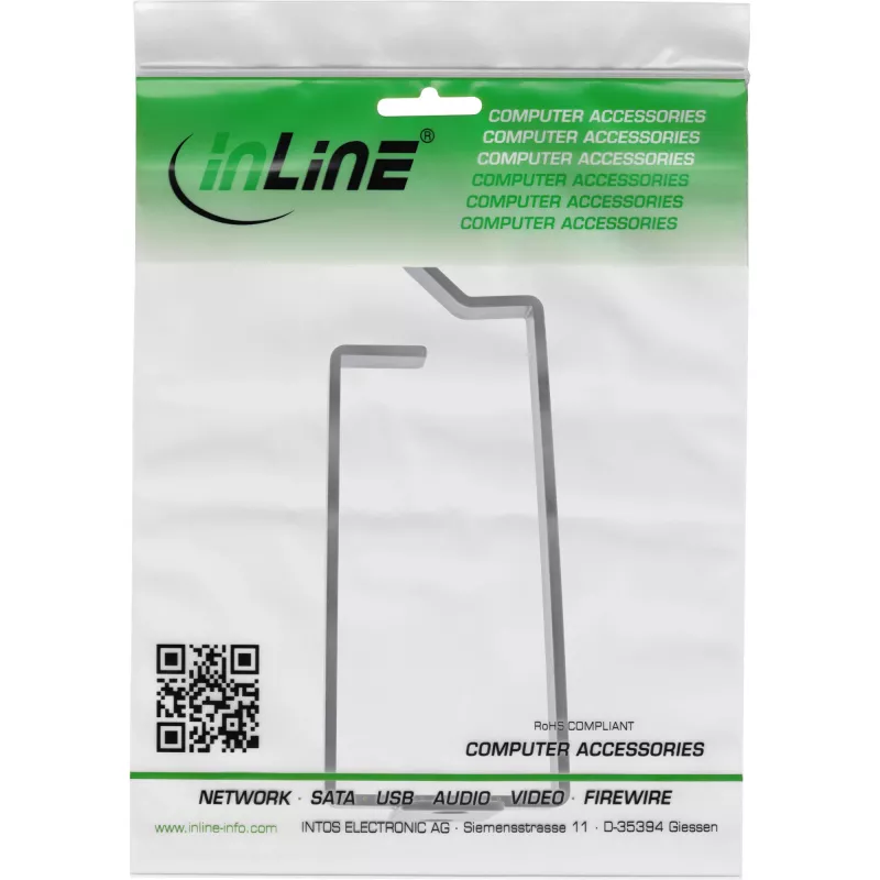 Kabelių laikiklis InLine 19110T metalinis 44,4×102,8×80 mm juodas, universalus