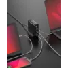 Mobilaus įrenginio įkroviklis Sitecom CH-1004 — universalus kintamosios srovės patalpų įkroviklis, 100–240 V įvestis, iki 20 V išvestis, 3 × USB-C, juodas