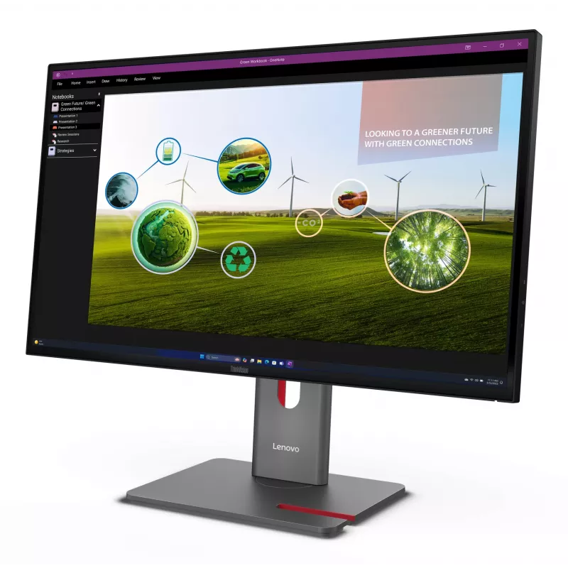 Lenovo ThinkVision P27Q-40 monitorius, 68,6 cm (27 colių), 2560 x 1440 pikselių, Quad HD, LED, 6 ms, juoda
