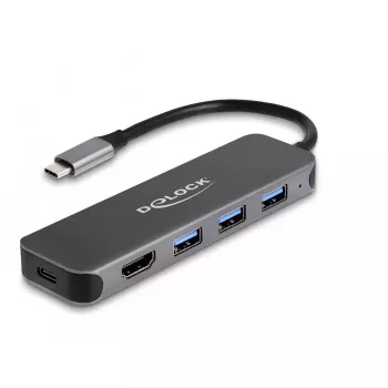 DeLOCK 64171 nešiojamojo kompiuterio dokas USB 3.2 Gen 1 Type-C 85 W Pilka
