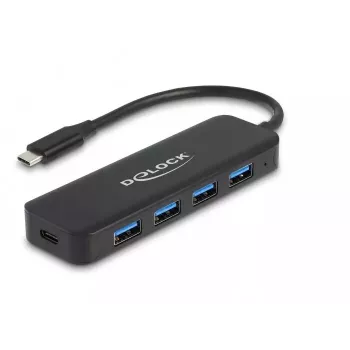 DeLOCK 64170 USB 3.2 Gen 1 Type-C šakotuvas 5000 Mbit/s juodas
