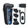 Braun Series 6 61-B1500s folijos skustuvas Trimeris Mėlynas