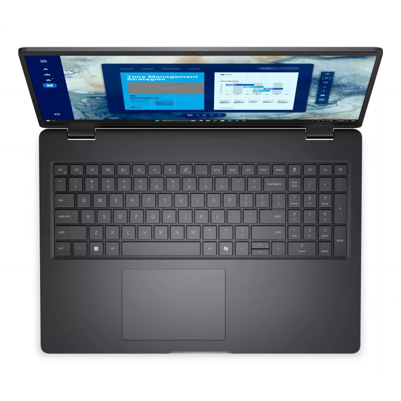 DELL Pro 16 PC16250 Intel Core Ultra 5 225U nešiojamasis kompiuteris 40,6 cm (16 colių) Full HD+ 16 GB DDR5-SDRAM 512 GB SSD Wi-Fi 6E (802.11ax) Windows 11 Pro Vokiška Juoda