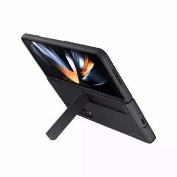Mobiliojo telefono dėklo dangtelis Samsung EF-OF93PCBEGWW, skirtas Galaxy Z Fold4, juodas, su stalo laikikliu