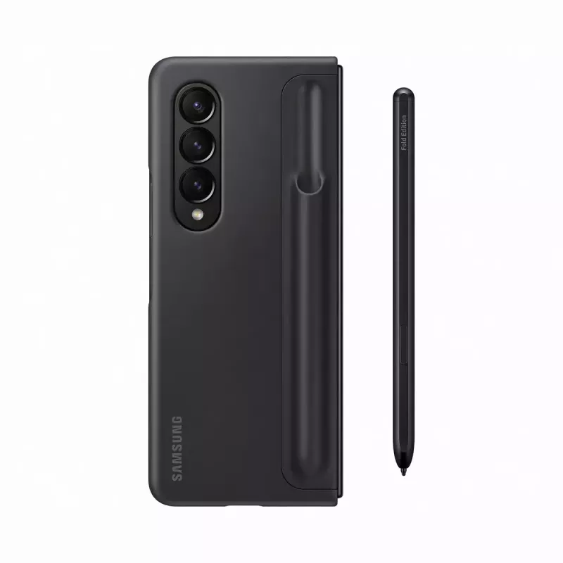 Mobiliojo telefono dėklo dangtelis Samsung EF-OF93PCBEGWW, skirtas Galaxy Z Fold4, juodas, su stalo laikikliu