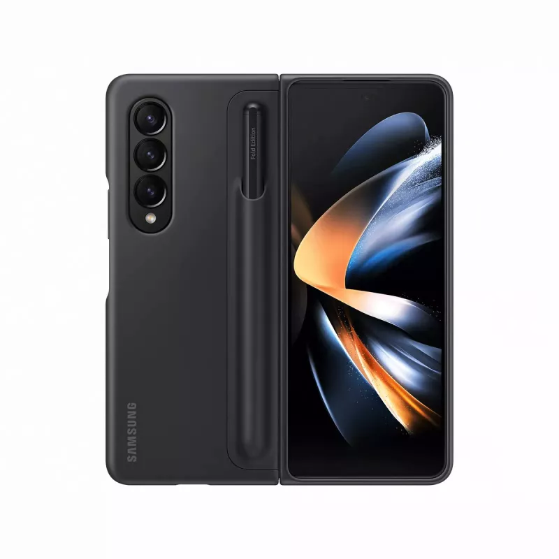 Mobiliojo telefono dėklo dangtelis Samsung EF-OF93PCBEGWW, skirtas Galaxy Z Fold4, juodas, su stalo laikikliu
