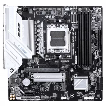 GIGABYTE B840M GAMING PLUS WIFI6E pagrindinė plokštė - AMD Ryzen 9000 procesoriai, 8+2+2 fazių VRM, iki 8200MHz DDR5(O.C), 2xPCIe 4.0 M.2, Wi-Fi 6E, 1GbE LAN, USB 3.2 Gen 2