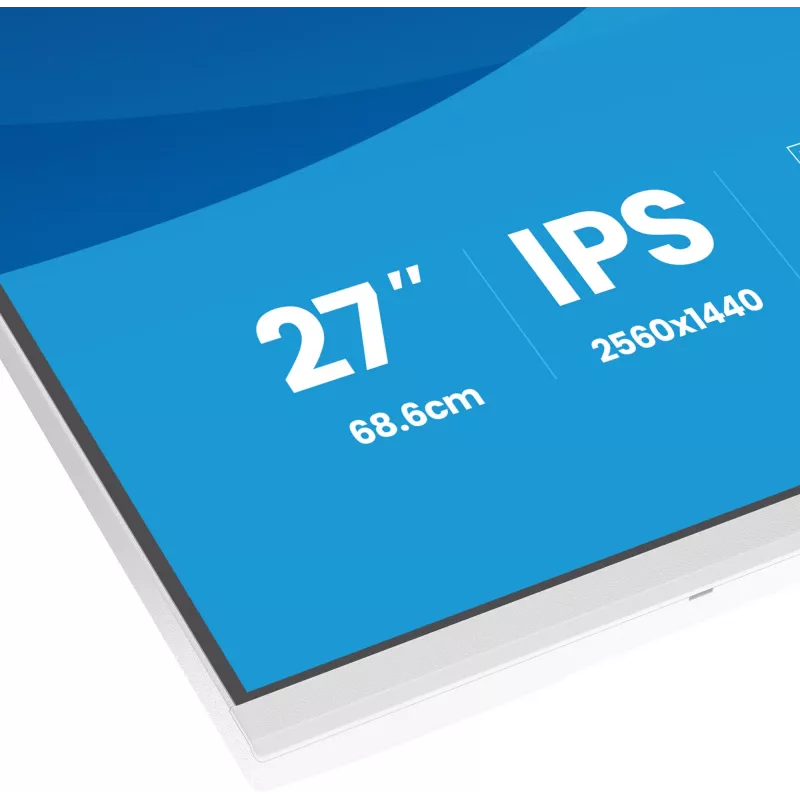 27 colių IIYAMA ProLite XB2797QSU-W1 IPS Quad HD (2560x1440) LED monitorius, 178° žiūrėjimo kampas, USB 3.2 šakotuvas, garsiakalbiai, VESA, reguliuojamas aukštis, baltas