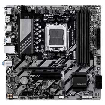 GIGABYTE B840M D3HP pagrindinė plokštė - AMD Ryzen 9000 procesoriai, 8+2+2 fazių VRM, iki 8200MHz DDR5(O.C), 2xPCIe 4.0 M.2, 1GbE LAN, USB 3.2 Gen 2