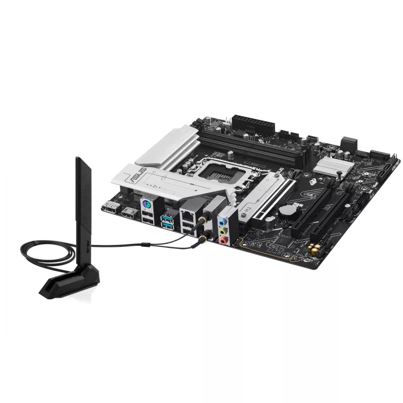Pagrindinė plokštė ASUS PRIME B760M-A WIFI II micro ATX, Intel B760, LGA 1700, DDR5, 4 DIMM lizdai, iki 256 GB, Wi‑Fi 6E, 2,5Gb Ethernet