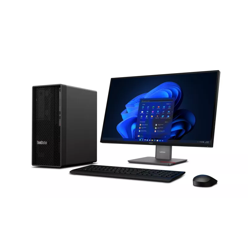Lenovo ThinkStation P2 Tower Gen 2 Intel Core Ultra 7 265K 32 GB DDR5-SDRAM 512 GB SSD NVIDIA GeForce RTX 5060 Windows 11 Pro Darbo stotis juoda