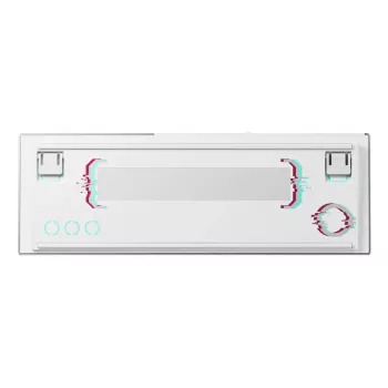 Belaidė žaidimų klaviatūra Cherry MX 8.2 Pro TMR — Tenkeyless 88 klavišų, USB + RF + Bluetooth, magnetiniai-mechaniniai jungikliai, RGB, sidabrinė/baltos spalvos