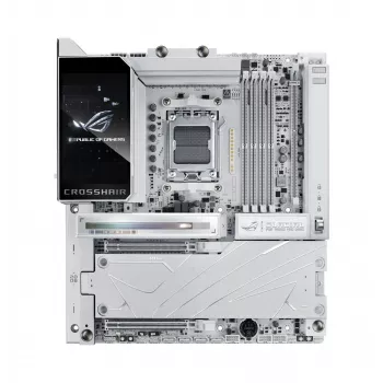 Pagrindinė plokštė ASUS ROG CROSSHAIR X870E GLACIAL — AMD X870E, lizdas AM5, E-ATX, DDR5, iki 256 GB, „Wi‑Fi 7“, 10Gb Ethernet