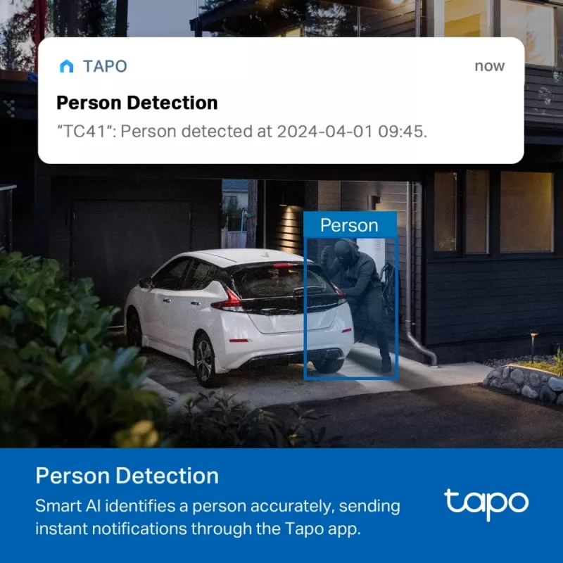 TP-Link Tapo TC41 V2 Sferinė IP apsaugos kamera Vidaus ir lauko 2304 x 1296 pikseliai Luboms/Sienai/Stulpui