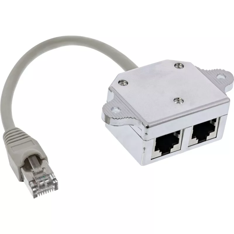 InLine ISDN prievado dvigubintuvas 1x RJ45 vyriškas / 2x RJ45 moteriškas su kabeliu 69932A
