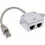 InLine ISDN prievado dvigubintuvas 1x RJ45 vyriškas / 2x RJ45 moteriškas su kabeliu 69932A