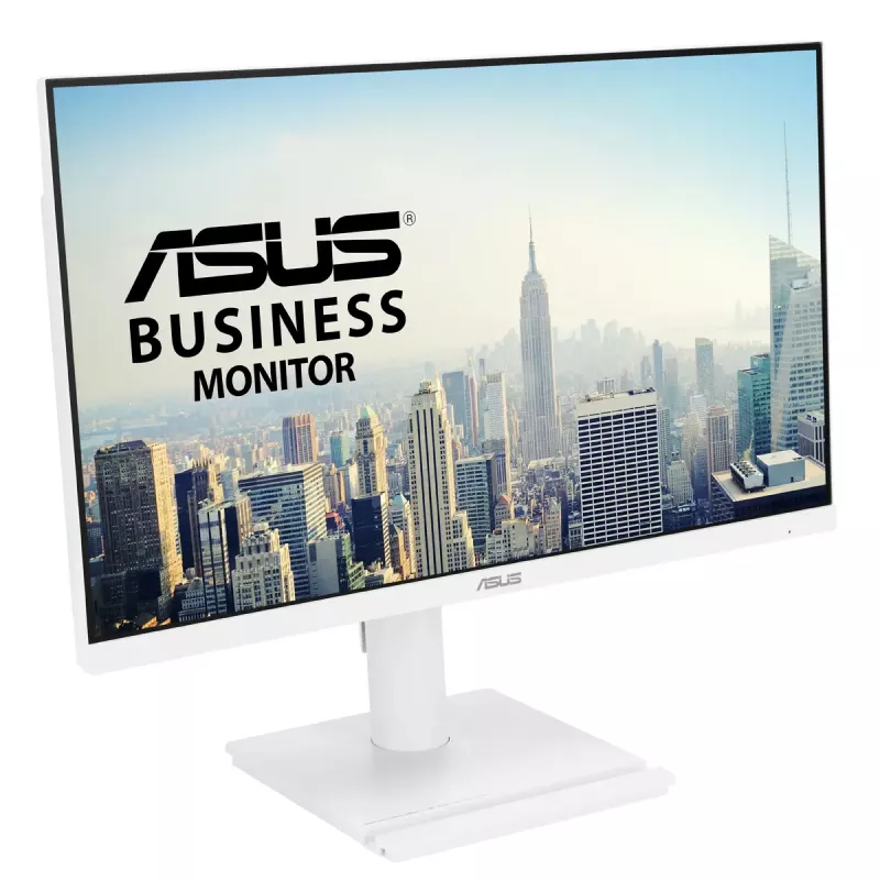 27 colių ASUS VA279QGS-W LCD monitorius, 1920x1080 Full HD, IPS, 1 ms, 350 cd/m², USB 3.2 šakotuvas, garsiakalbiai, VESA, aukščio reguliavimas, baltas