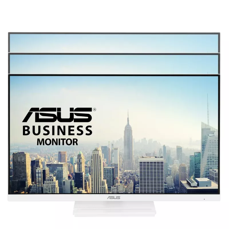 27 colių ASUS VA279QGS-W LCD monitorius, 1920x1080 Full HD, IPS, 1 ms, 350 cd/m², USB 3.2 šakotuvas, garsiakalbiai, VESA, aukščio reguliavimas, baltas