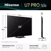 Hisense U7Q PRO 85U7Q PRO 2,16 m (85 colių) 4K Ultra HD išmanusis televizorius Wi-Fi juodas 500 cd/m²