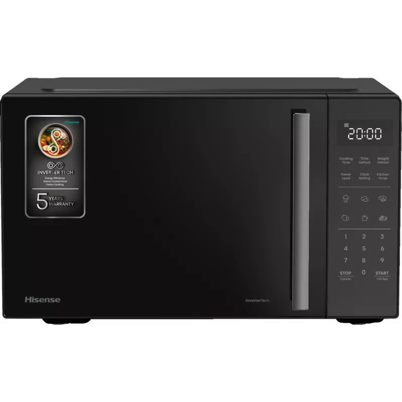 Hisense H23MOBS4HI Juoda Solo mikrobangų krosnelė Pastatoma 23 L 900 W