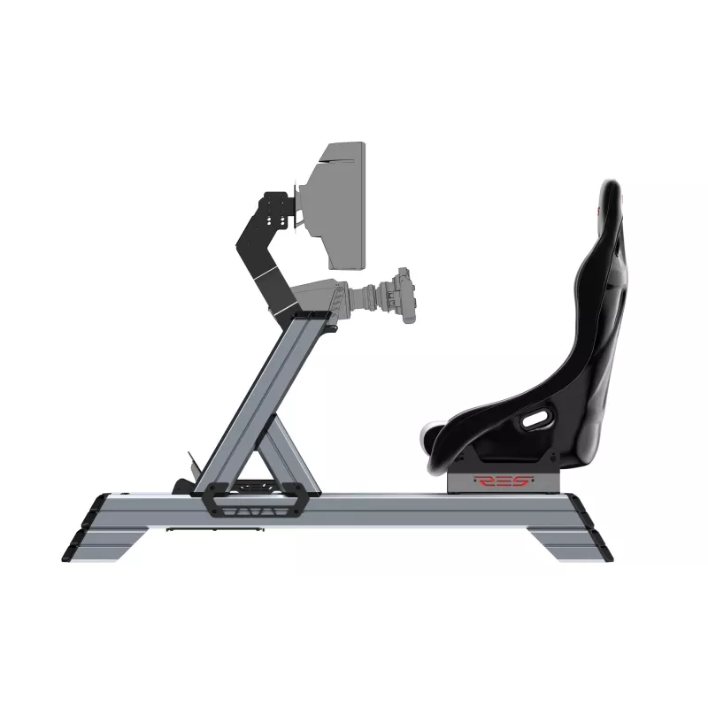 Res-Tech SMART COCKPIT + GT SEAT (BUNDLE), lenktynių simuliatoriaus kabina, Juoda, Pilka, Akrilnitrilo butadieno stirenas (ABS), Aliuminis, 52 kg, Italija