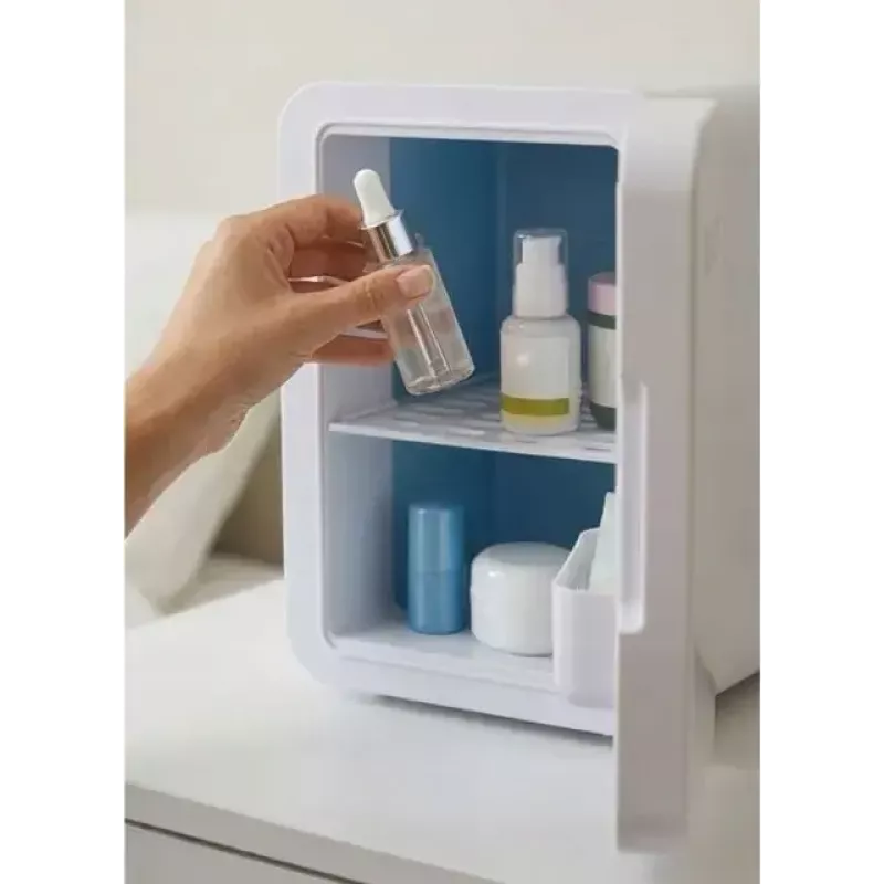 Mini šaldytuvas su LED makiažo veidrodžiu Elle ESDAF01WHEU 6 L baltas