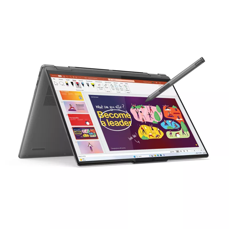 Lenovo Yoga 7 2-in-1 16IML9 Intel Core Ultra 7 155U Hybrid (2-in-1) 40,6 cm (16 colių) Jutiklinis ekranas WUXGA 16 GB LPDDR5x-SDRAM 1 TB SSD Wi-Fi 6E (802.11ax) Windows 11 Home JAV anglų kalba Pilka