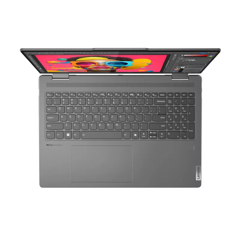 Lenovo Yoga 7 2-in-1 16IML9 Intel Core Ultra 7 155U Hybrid (2-in-1) 40,6 cm (16 colių) Jutiklinis ekranas WUXGA 16 GB LPDDR5x-SDRAM 1 TB SSD Wi-Fi 6E (802.11ax) Windows 11 Home JAV anglų kalba Pilka