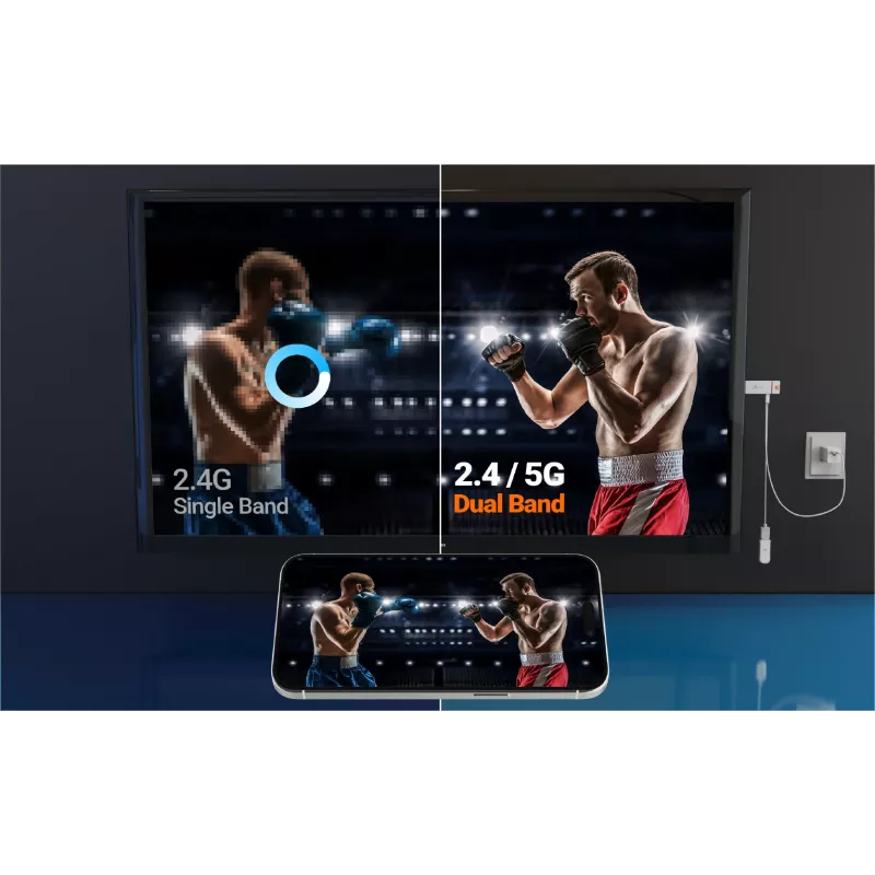 Belaidis ekrano adapteris j5create ScreenCast 4K Max 2160p baltas