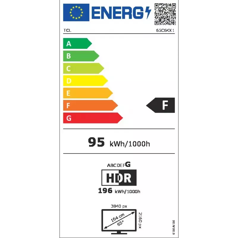 TCL C6K 65C6K televizorius 165,1 cm (65 col.) 4K Ultra HD išmanusis televizorius Wi-Fi Metalinis