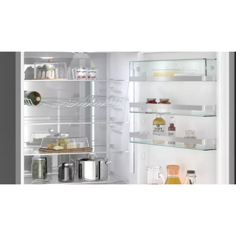 Siemens iQ500 KG49N4XAF šaldytuvas-šaldiklis Pastatomas 440 L Juoda