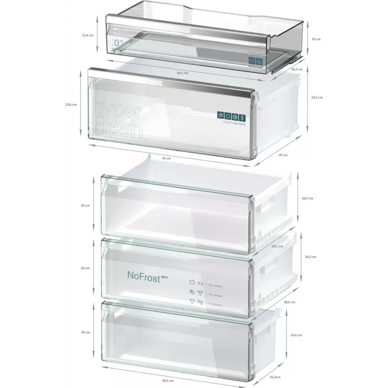 Siemens iQ500 KG49N4XAF šaldytuvas-šaldiklis Pastatomas 440 L Juoda