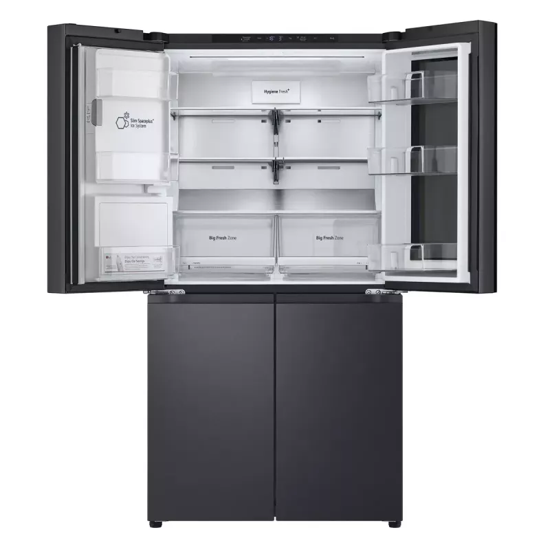 LG InstaView GMG960EVJE šaldytuvas-šaldiklis side-by-side laisvai pastatomas 638 l juodas