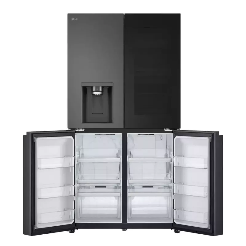LG InstaView GMG960EVJE šaldytuvas-šaldiklis side-by-side laisvai pastatomas 638 l juodas