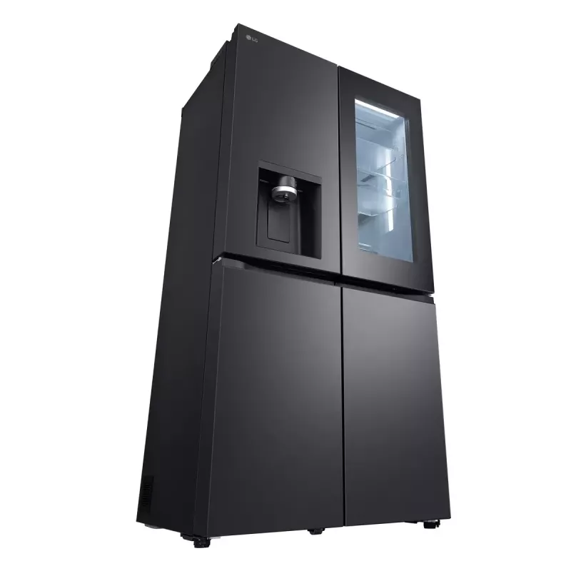 LG InstaView GMG960EVJE šaldytuvas-šaldiklis side-by-side laisvai pastatomas 638 l juodas