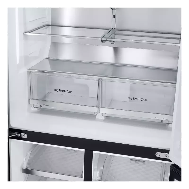 LG InstaView GMG960EVJE šaldytuvas-šaldiklis side-by-side laisvai pastatomas 638 l juodas