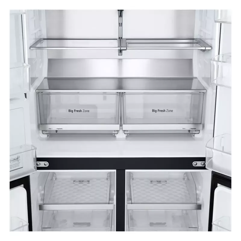 LG InstaView GMG960EVJE šaldytuvas-šaldiklis side-by-side laisvai pastatomas 638 l juodas