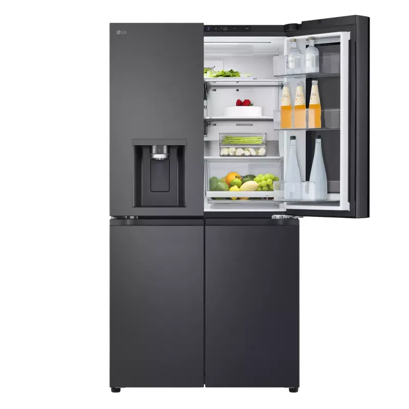 LG InstaView GMG960EVJE šaldytuvas-šaldiklis side-by-side laisvai pastatomas 638 l juodas