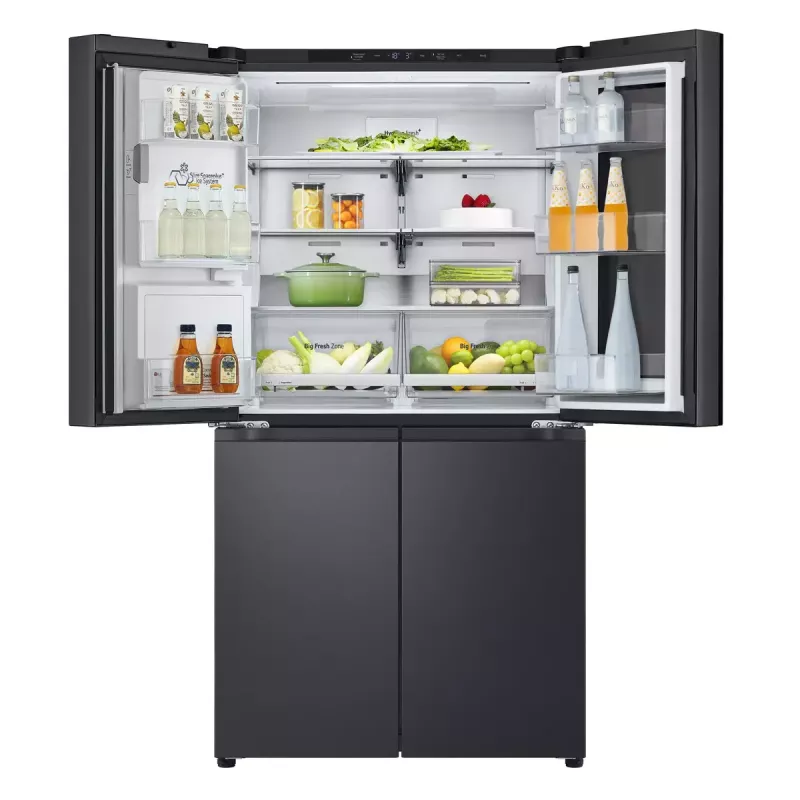 LG InstaView GMG960EVJE šaldytuvas-šaldiklis side-by-side laisvai pastatomas 638 l juodas