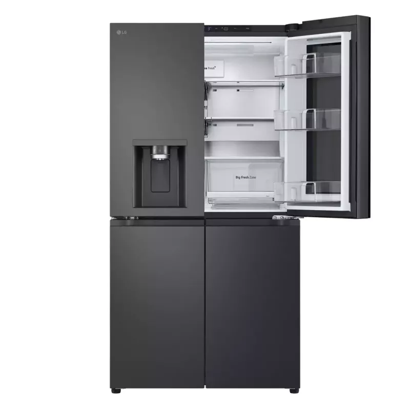 LG InstaView GMG960EVJE šaldytuvas-šaldiklis side-by-side laisvai pastatomas 638 l juodas