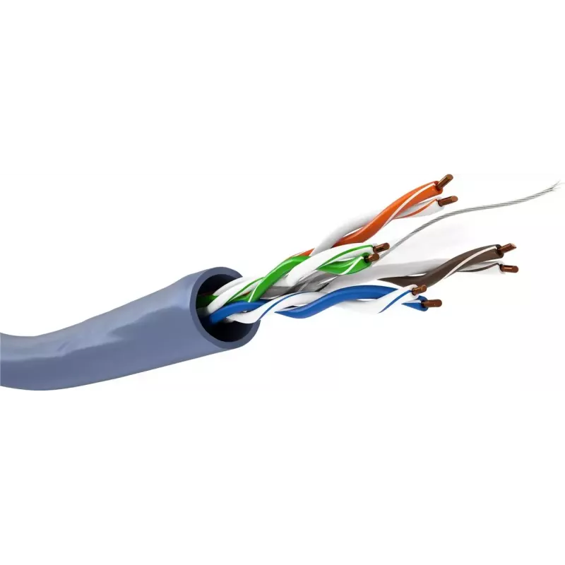 Tinklo kabelis GOOBAY 96096 Cat6a U/UTP ant ritės, 100 m, mėlynas