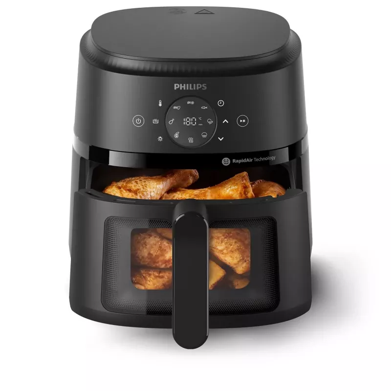 Philips 2000 serijos NA220/00 gruzdintuvė, viena, 4,2 l, atskirai stovinti, 1500 W karšto oro gruzdintuvė, juoda